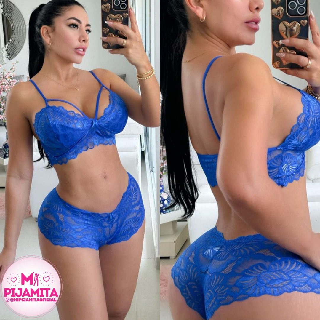 LENCERIA GIRASOL AZUL REY