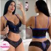 LENCERIA JAZMIN NEGRO AZUL