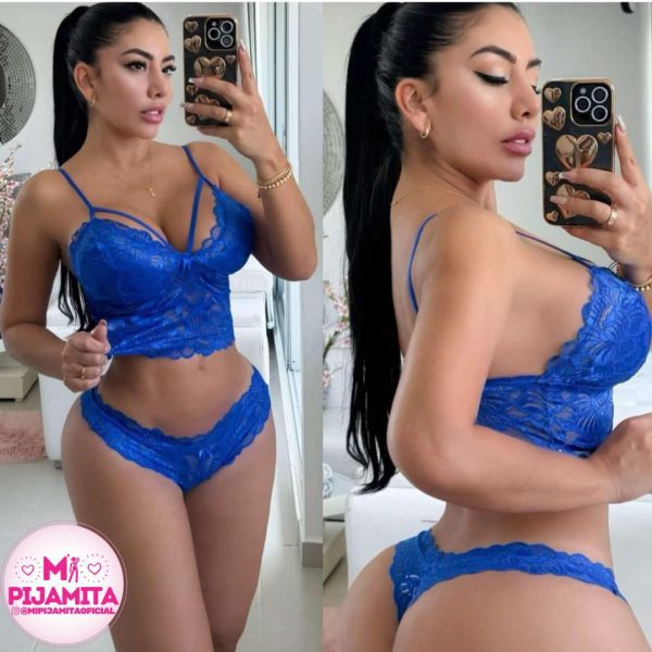 LENCERIA VIOLETA AZUL REY