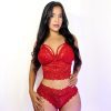 LENCERIA VIOLETA ROJO