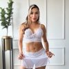 LENCERIA FALDA TRIO VICTORIA BLANCO