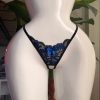 TANGA MARIPOSA NEGRO AZUL